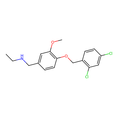 N-{4-[(2,4-dichlorobenzyl)oxy]-3-methoxybenzyl}-N-ethylamine structure