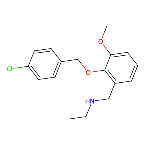 N-{2-[(4-chlorobenzyl)oxy]-3-methoxybenzyl}-N-ethylamine structure