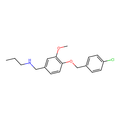N-{4-[(4-chlorobenzyl)oxy]-3-methoxybenzyl}-N-propylamine structure
