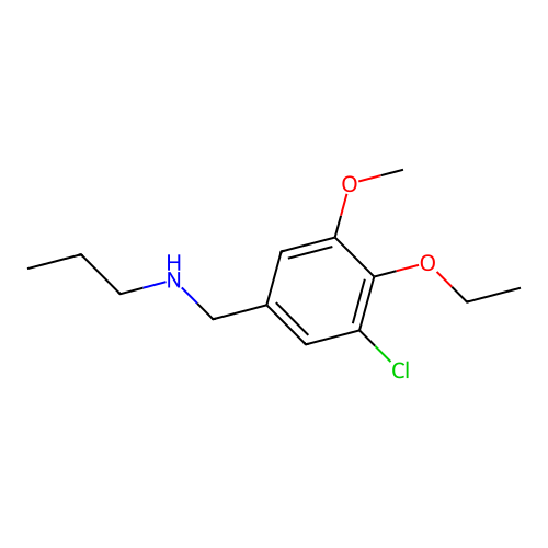 N-(3-Chloro-4-ethoxy-5-methoxybenzyl)propan-1-amine structure