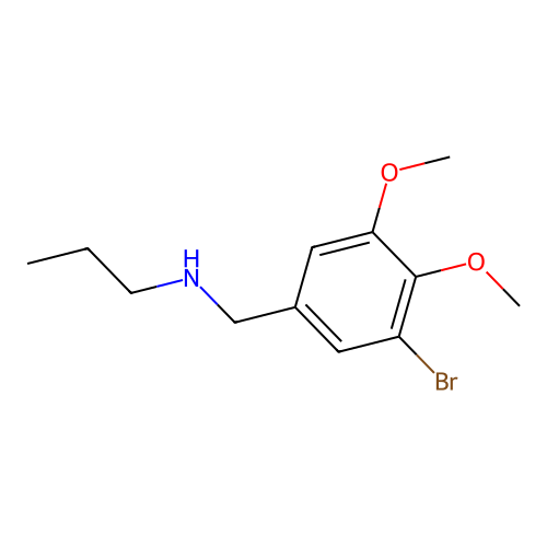 N-(3-bromo-4,5-dimethoxybenzyl)-N-propylamine structure
