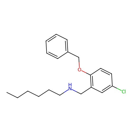 N-[2-(benzyloxy)-5-chlorobenzyl]hexan-1-amine structure