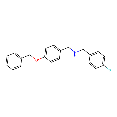 N-[(4-fluorophenyl)methyl]-1-(4-phenylmethoxyphenyl)methanamine structure