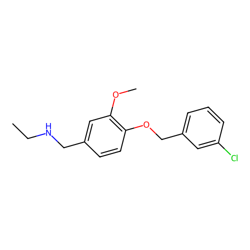 N-{4-[(3-chlorobenzyl)oxy]-3-methoxybenzyl}-N-ethylamine structure