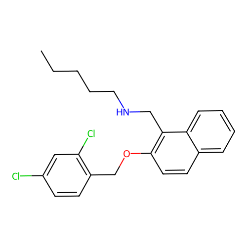 2-[(2,4-Dichlorophenyl)methoxy]-N-pentyl-1-naphthalenemethanamine structure