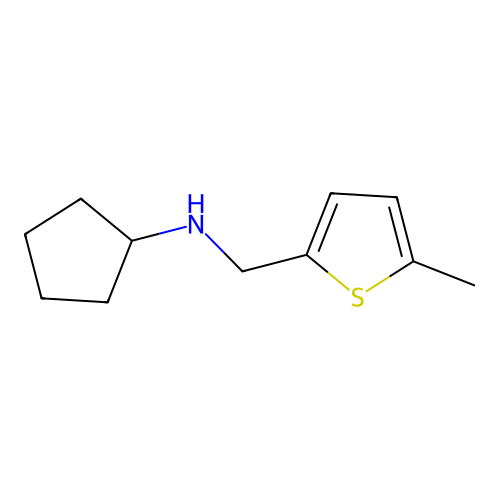 N-[(5-methylthiophen-2-yl)methyl]cyclopentanamine structure