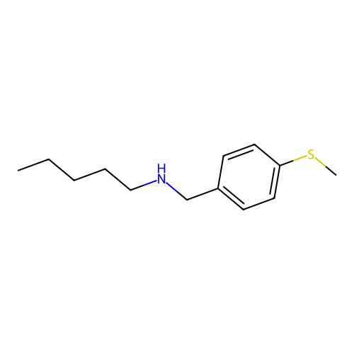 N-[(4-methylsulfanylphenyl)methyl]pentan-1-amine structure