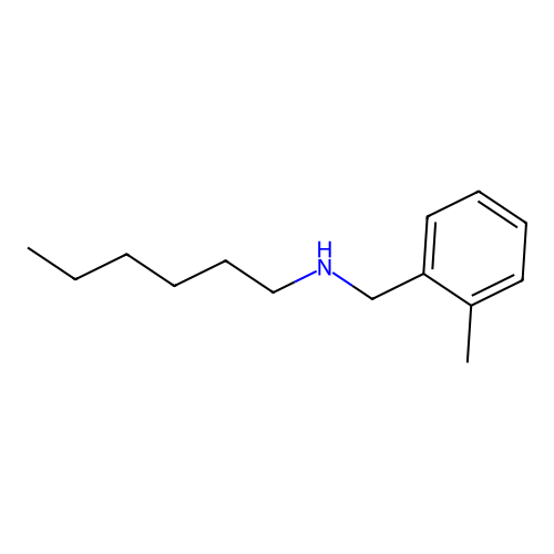 Hexyl[(2-methylphenyl)methyl]amine structure