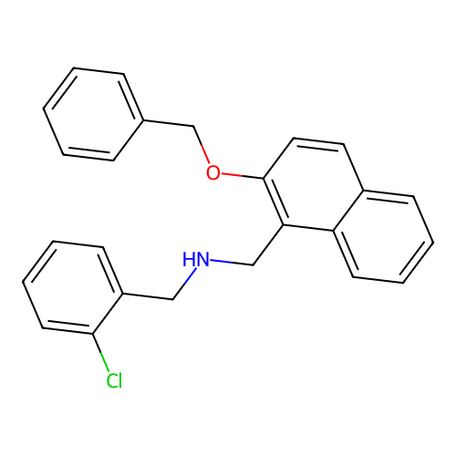 N-[(2-Chlorophenyl)methyl]-2-(phenylmethoxy)-1-naphthalenemethanamine structure