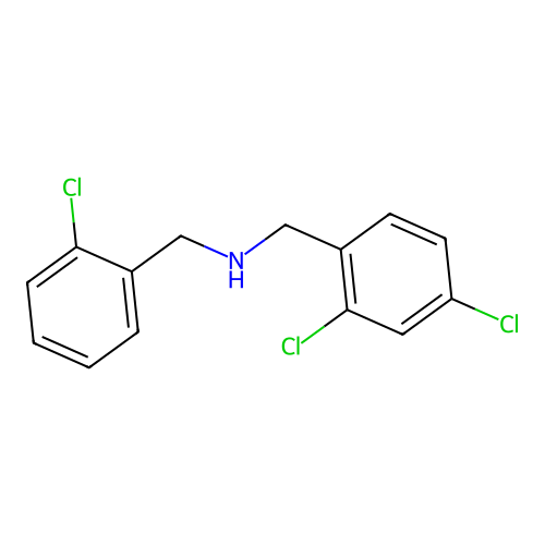 2,4-Dichloro-N-[(2-chlorophenyl)methyl]benzenemethanamine structure