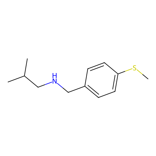 (2-Methylpropyl)({[4-(methylsulfanyl)phenyl]methyl})amine structure