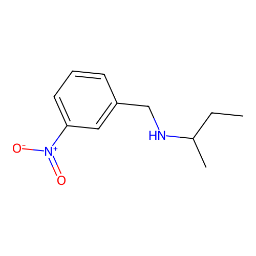 N-[(3-nitrophenyl)methyl]butan-2-amine structure
