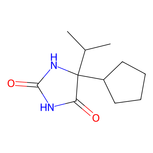 5-Cyclopentyl-5-(propan-2-yl)imidazolidine-2,4-dione structure
