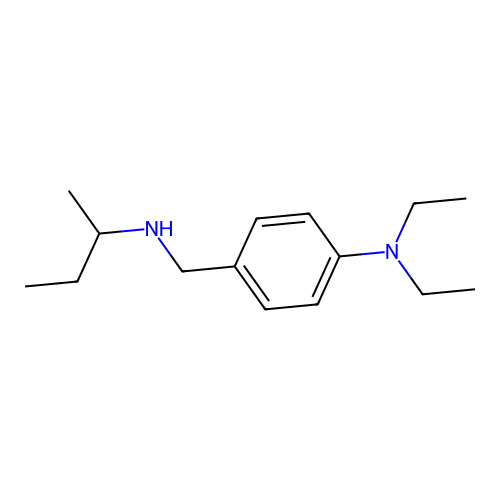 4-[(butan-2-ylamino)methyl]-N,N-diethylaniline structure