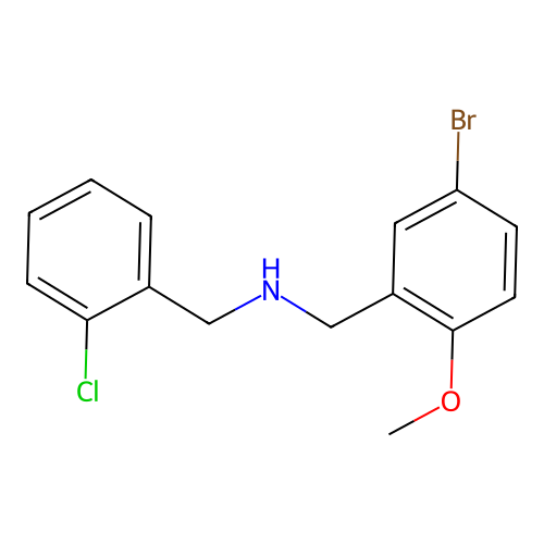1-(5-bromo-2-methoxyphenyl)-N-(2-chlorobenzyl)methanamine structure