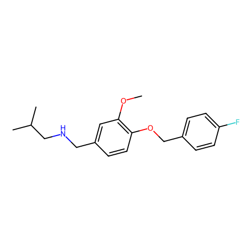 N-{4-[(4-fluorobenzyl)oxy]-3-methoxybenzyl}-N-isobutylamine structure