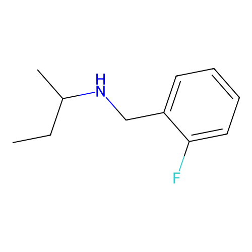 N-(2-fluorobenzyl)butan-2-amine structure