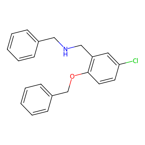 N-benzyl-1-[2-(benzyloxy)-5-chlorophenyl]methanamine structure