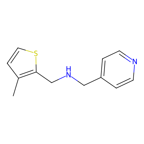 1-(3-methylthiophen-2-yl)-N-(pyridin-4-ylmethyl)methanamine structure