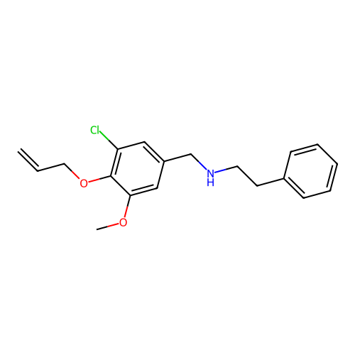 N-[[3-Chloro-5-methoxy-4-(2-propen-1-yloxy)phenyl]methyl]benzeneethanamine structure
