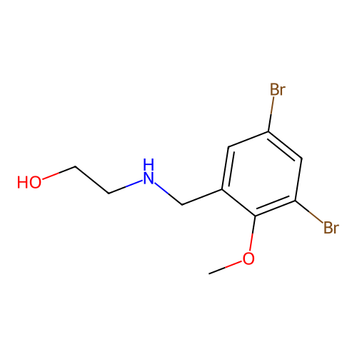 2-[(3,5-Dibromo-2-methoxybenzyl)amino]ethanol structure