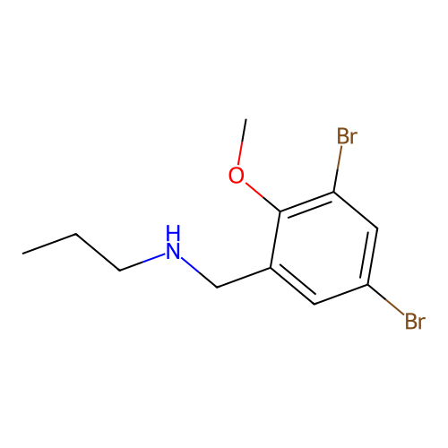 N-(3,5-dibromo-2-methoxybenzyl)propan-1-amine structure