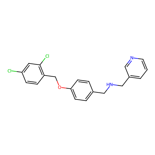 1-{4-[(2,4-dichlorobenzyl)oxy]phenyl}-N-(pyridin-3-ylmethyl)methanamine structure