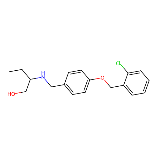 2-({4-[(2-Chlorobenzyl)oxy]benzyl}amino)-1-butanol structure