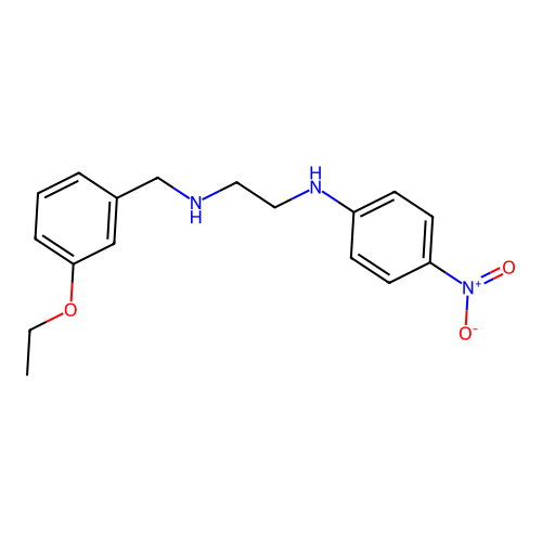 N-(3-ethoxybenzyl)-N'-(4-nitrophenyl)ethane-1,2-diamine structure