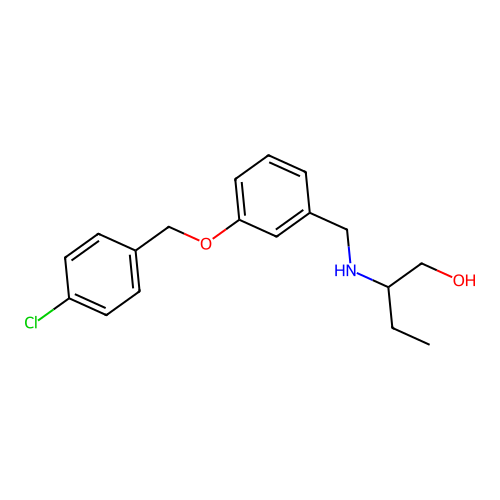 2-({3-[(4-Chlorobenzyl)oxy]benzyl}amino)butan-1-ol structure