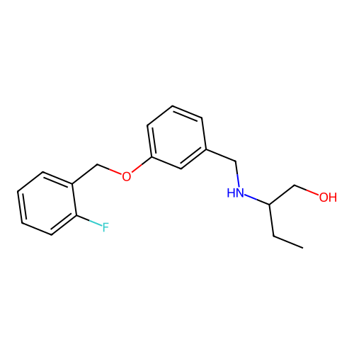 2-({3-[(2-Fluorobenzyl)oxy]benzyl}amino)-1-butanol structure