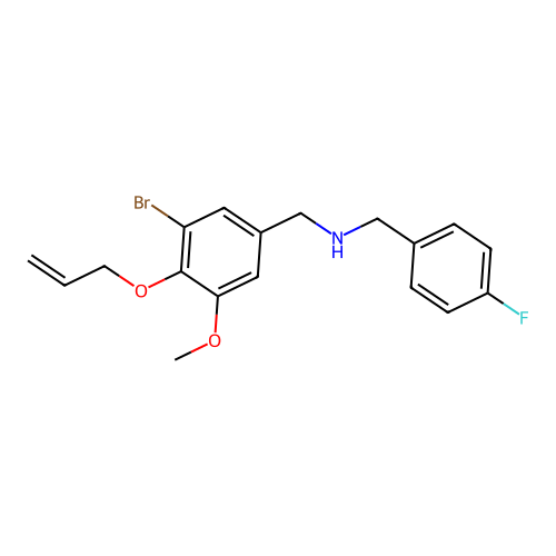 3-Bromo-N-[(4-fluorophenyl)methyl]-5-methoxy-4-(2-propen-1-yloxy)benzenemethanamine structure
