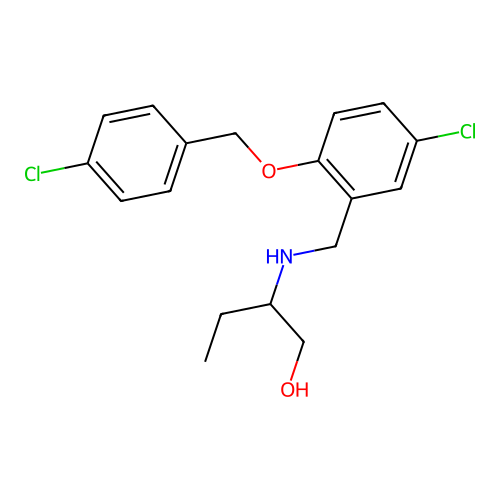 2-[[[5-Chloro-2-[(4-chlorophenyl)methoxy]phenyl]methyl]amino]-1-butanol structure