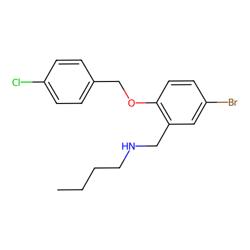 5-Bromo-N-butyl-2-[(4-chlorophenyl)methoxy]benzenemethanamine structure