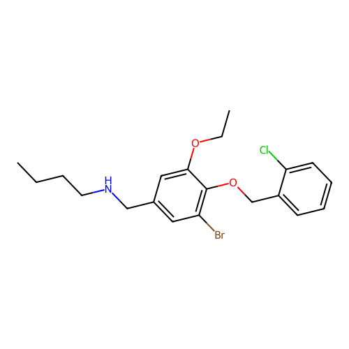 3-Bromo-N-butyl-4-[(2-chlorophenyl)methoxy]-5-ethoxybenzenemethanamine structure