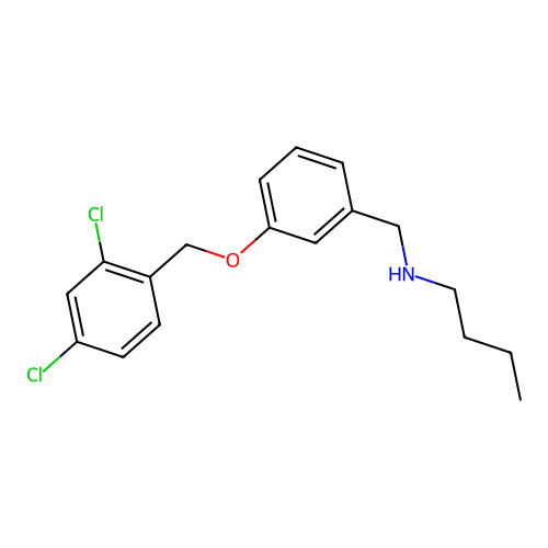 N-Butyl-3-[(2,4-dichlorophenyl)methoxy]benzenemethanamine structure