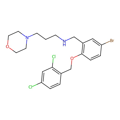 N-[[5-Bromo-2-[(2,4-dichlorophenyl)methoxy]phenyl]methyl]-4-morpholinepropanamine structure