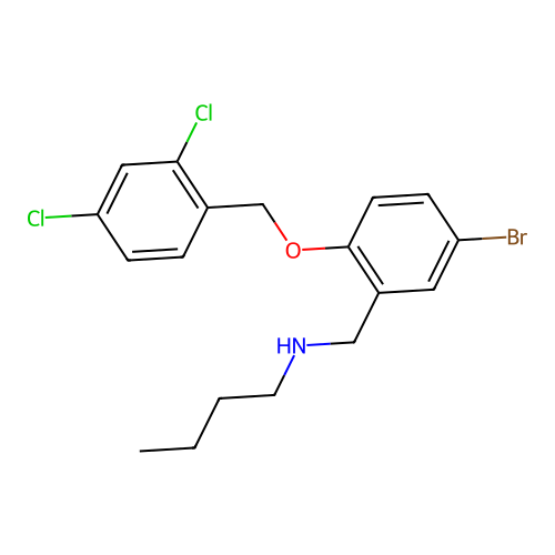 5-Bromo-N-butyl-2-[(2,4-dichlorophenyl)methoxy]benzenemethanamine structure