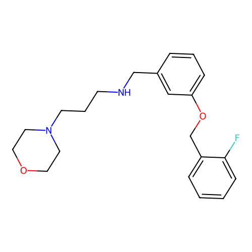 N-[[3-[(2-Fluorophenyl)methoxy]phenyl]methyl]-4-morpholinepropanamine structure