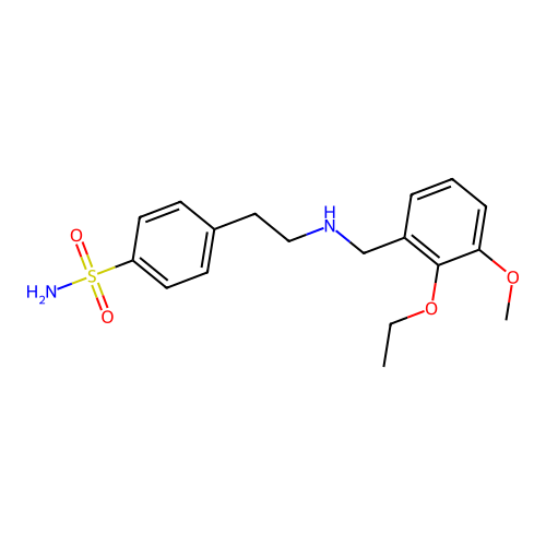 4-{2-[(2-Ethoxy-3-methoxybenzyl)amino]ethyl}benzenesulfonamide structure