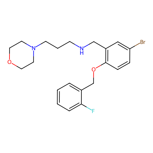 N-{5-bromo-2-[(2-fluorobenzyl)oxy]benzyl}-N-[3-(4-morpholinyl)propyl]amine structure