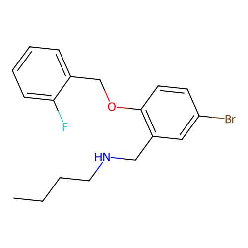 5-Bromo-N-butyl-2-[(2-fluorophenyl)methoxy]benzenemethanamine structure