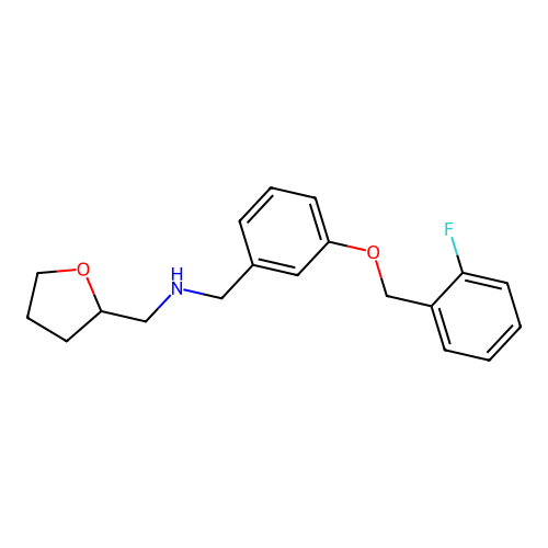 N-{3-[(2-fluorobenzyl)oxy]benzyl}-N-(tetrahydro-2-furanylmethyl)amine structure