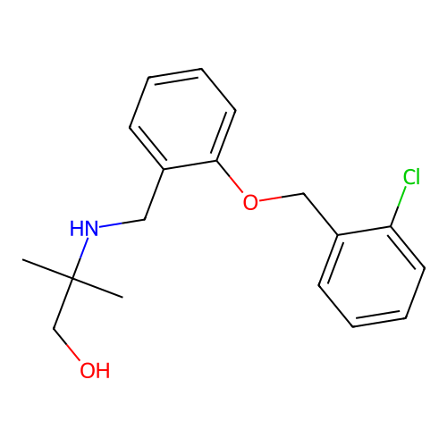 2-[[[2-[(2-Chlorophenyl)methoxy]phenyl]methyl]amino]-2-methyl-1-propanol structure