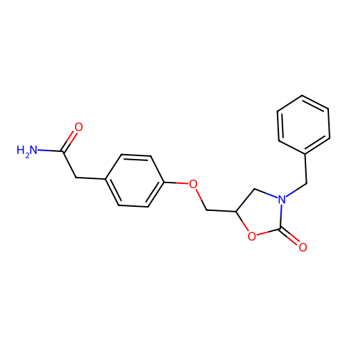 4-[[2-Oxo-3-(phenylmethyl)-5-oxazolidinyl]methoxy]benzeneacetamide structure
