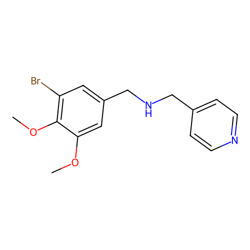 N-(3-bromo-4,5-dimethoxybenzyl)-N-(4-pyridinylmethyl)amine structure