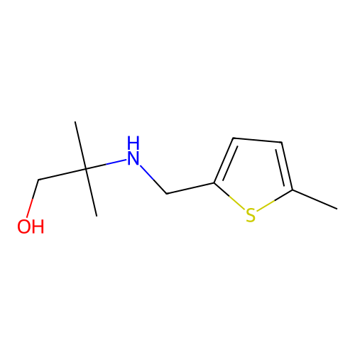 2-Methyl-2-{[(5-methyl-2-thienyl)methyl]amino}-1-propanol structure