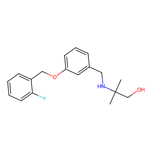 2-({3-[(2-Fluorobenzyl)oxy]benzyl}amino)-2-methylpropan-1-ol structure
