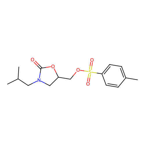 5-[[[(4-Methylphenyl)sulfonyl]oxy]methyl]-3-(2-methylpropyl)-2-oxazolidinone structure