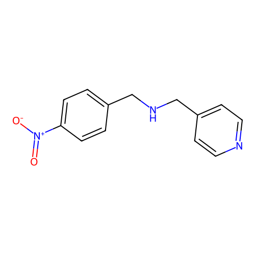 N-(4-nitrobenzyl)-1-(pyridin-4-yl)methanamine structure